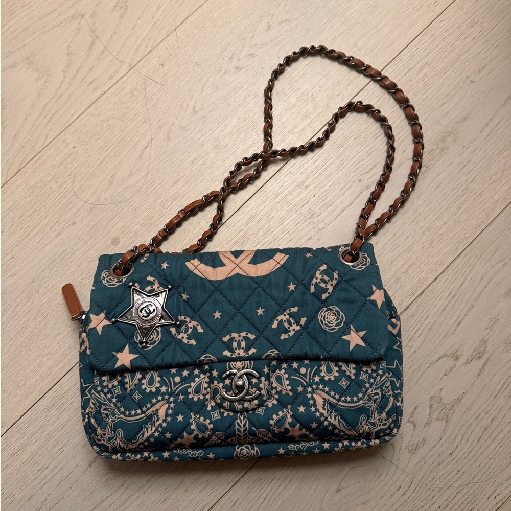 SOLD Chanel 2014A Paris Dallas Bandana Flap Bag